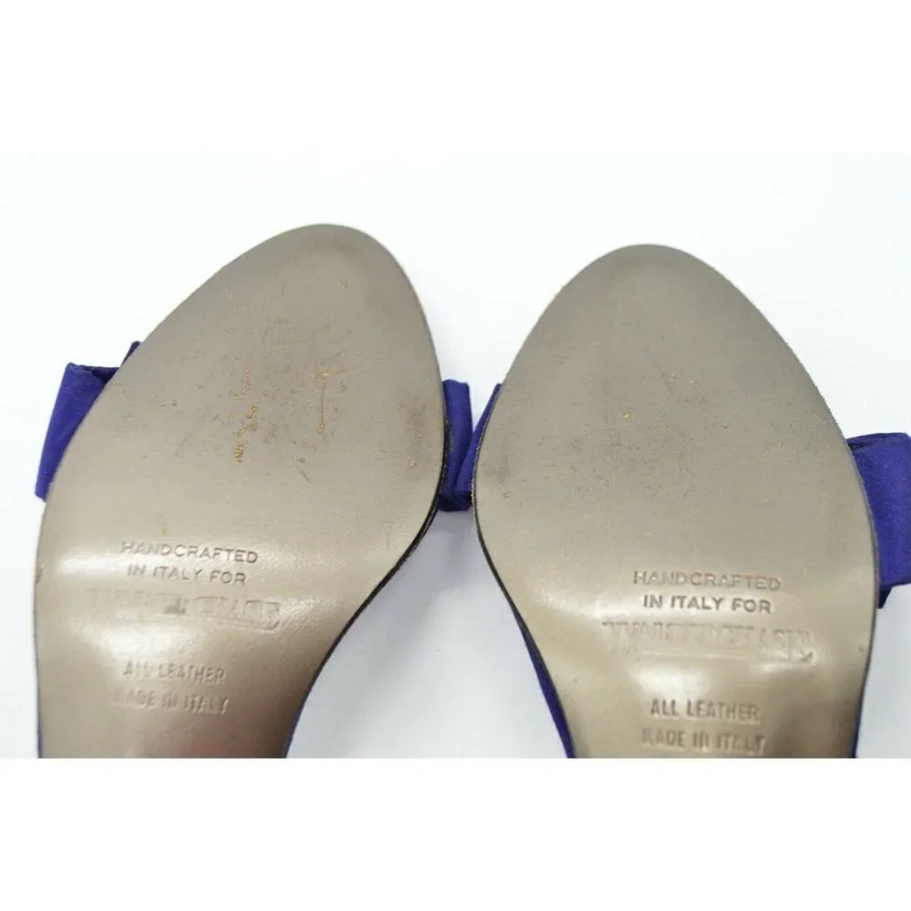 Eric Rutberg for Walter Chase Navy Blue Satin Rhin